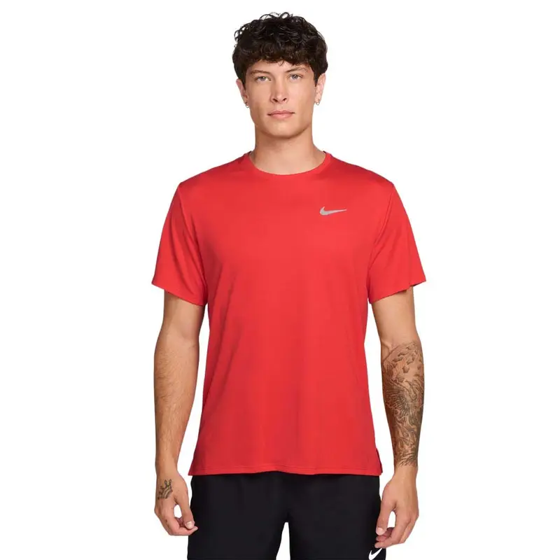 T-Shirt Running Df Miler Lt Rosso Argento Uomo S