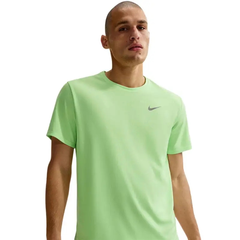 T-Shirt Running Df Miler Verde Argento Uomo L