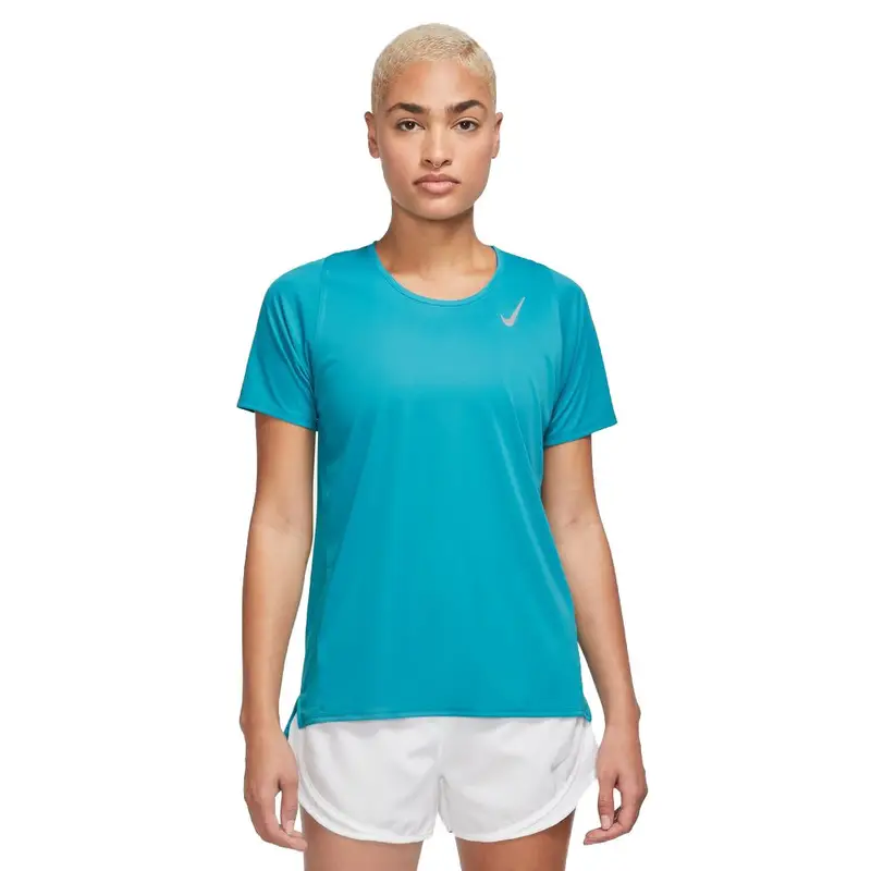 T-Shirt Running Fast Rapid Teal Reflective Argento Donna XS