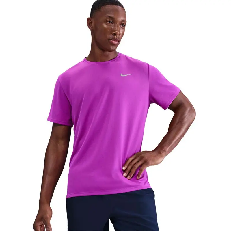 T-Shirt Running Miler Purple Argento Uomo L