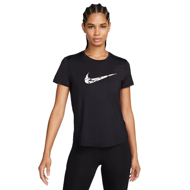 T-Shirt Running One Swoosh Nero Donna XS