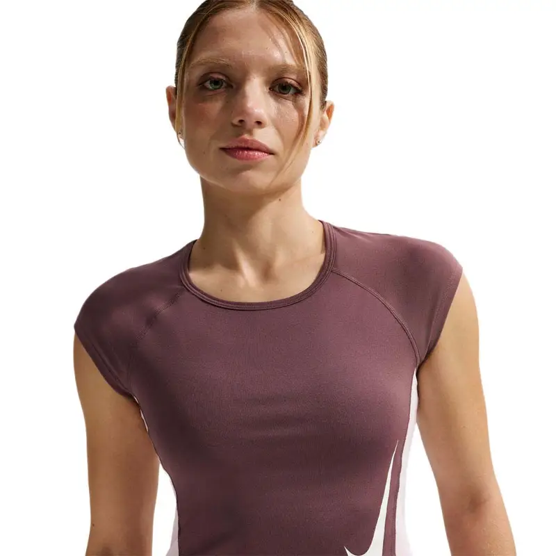 T-Shirt Running Tempo Swoosh Tattoo Rosa Foam Donna XS