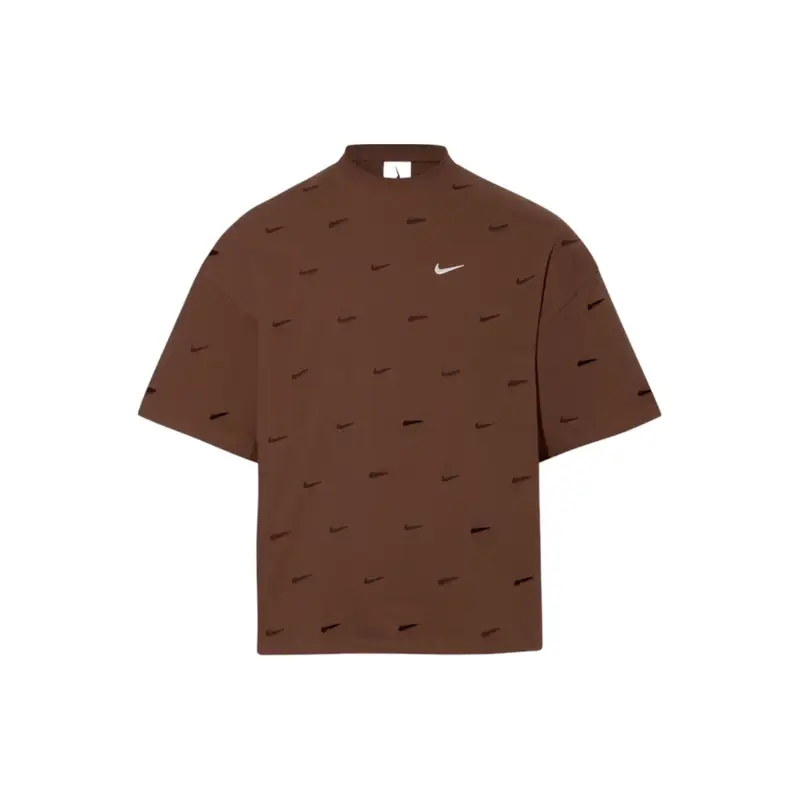 T-shirt Unisex Nike X Jacquemus Co-Branded Hollow-Out a Spalla Bassa V1 Top Marrone Cacao FJ3478-259 XXS