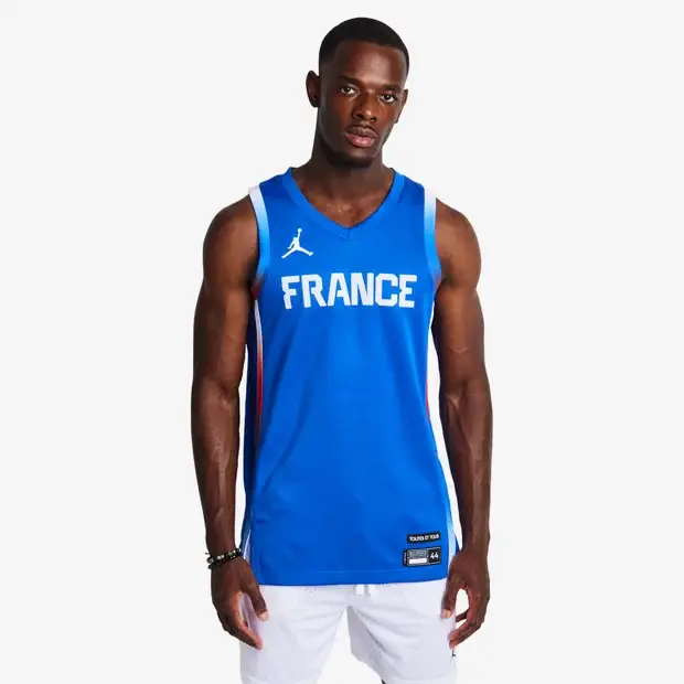 Team France Olympic Basketball male Maglie/Repliche - Blu - Foot Locker Blue