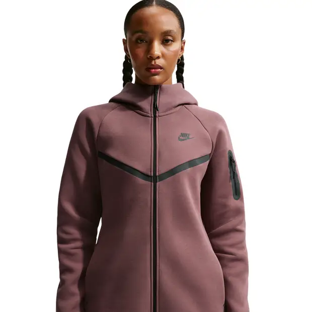 Tech Fleece Donna - Felpe con cappuccio Viola - di cotone Purple
