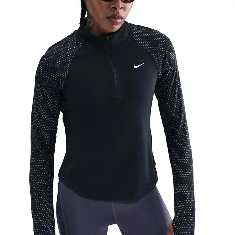 Tempo Flash Maglia Running Nero Reflective Argento Donna XS