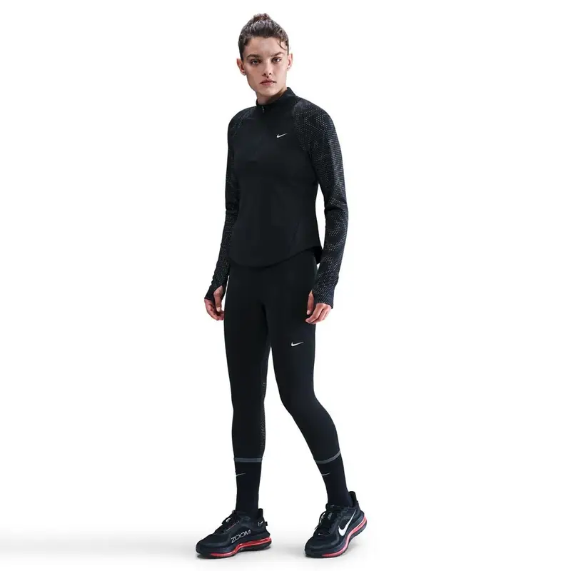 Tempo Flash Tight 7 8 Nero Reflective Argento Donna M