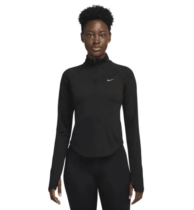 Tempo Swoosh Dri-FIT W - maglia a maniche lunghe running - donna Black