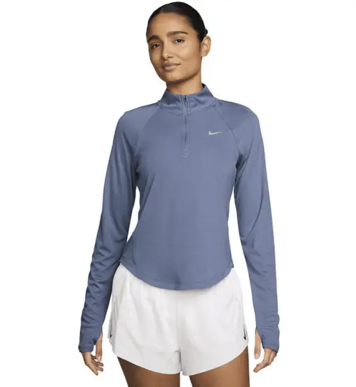 Tempo Swoosh Dri-FIT W - maglia a maniche lunghe running - donna Blue
