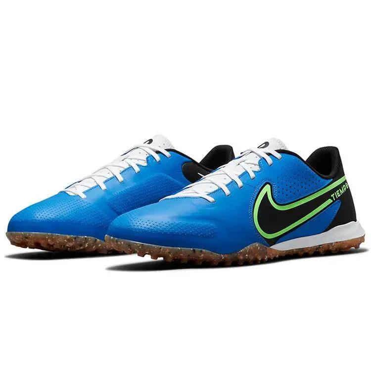 Tiempo Legend 9 Academy Low TF (Tacchetti in gomma) Scarpe da Calcio Uomo in Pelle Sintetica Antiscivolo Resistenti Nero Blu DA1191-403 43 miniatura 4
