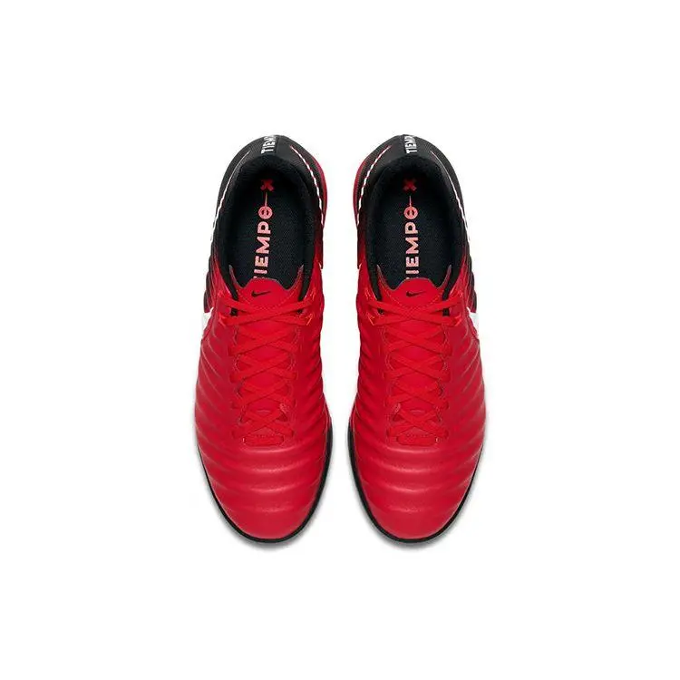 TiempoX Ligera 6 Punta Rotonda Allacciata TF (Tacchetti in gomma) Scarpe da calcio da uomo sneaker antiscivolo resistenti Rosso Nero 897766-616 41 miniatura 2