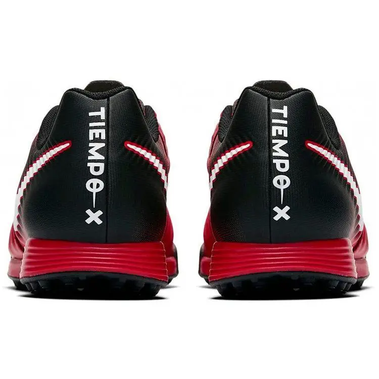 TiempoX Ligera 6 Punta Rotonda Allacciata TF (Tacchetti in gomma) Scarpe da calcio da uomo sneaker antiscivolo resistenti Rosso Nero 897766-616 41 miniatura 4