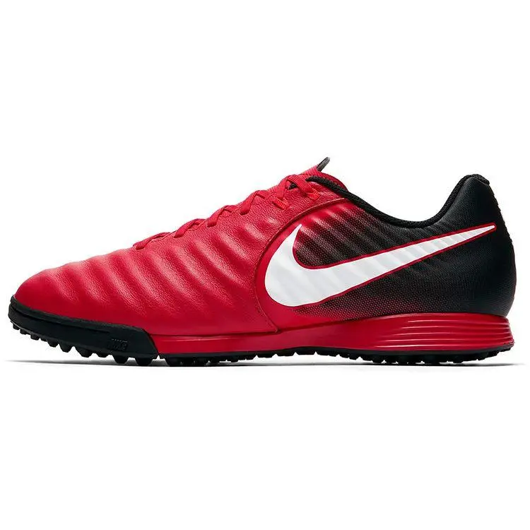 TiempoX Ligera 6 Punta Rotonda Allacciata TF (Tacchetti in gomma) Scarpe da calcio da uomo sneaker antiscivolo resistenti Rosso Nero 897766-616 41