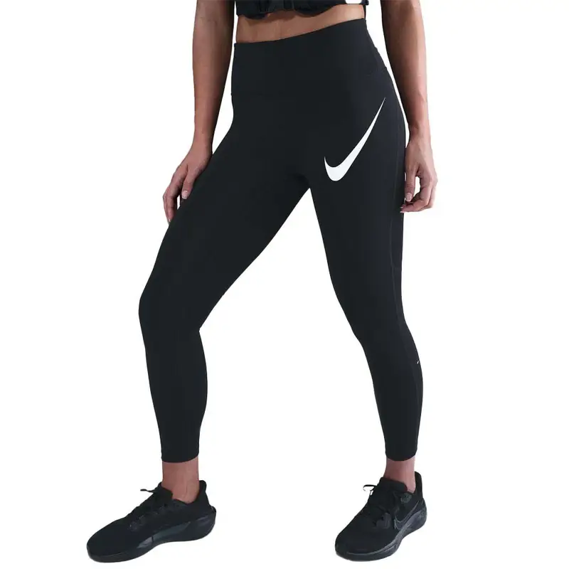 Tight 7 8 Tempo Swoosh Run Nero Argento Donna M