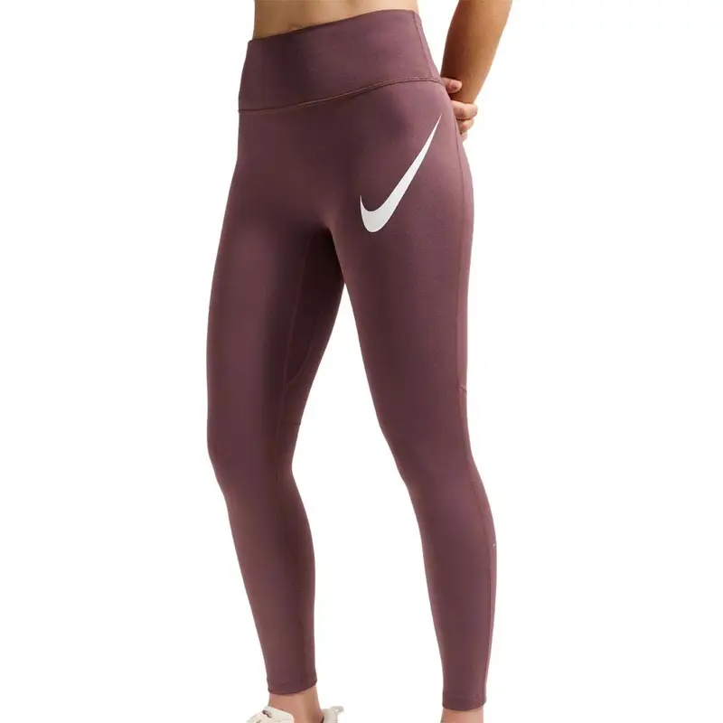 Tight Tempo Swoosh Run 7 8 Bordeaux Argento Donna M