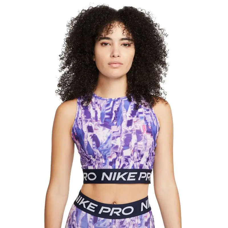 Top Palestra Fantasia Aop Nero Lilla Donna L