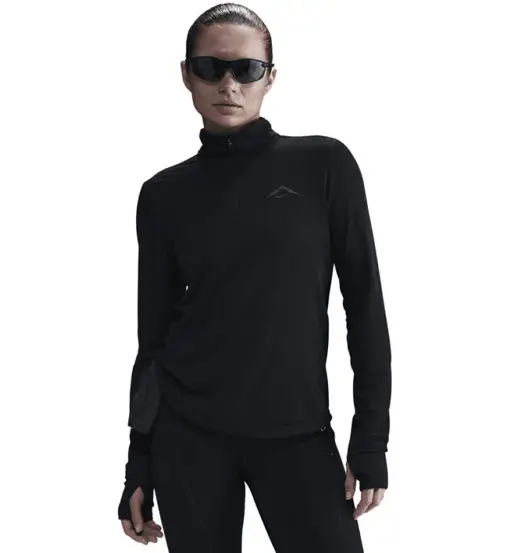 Trail Dri-FIT 1/4 W - maglia trail running - donna Black