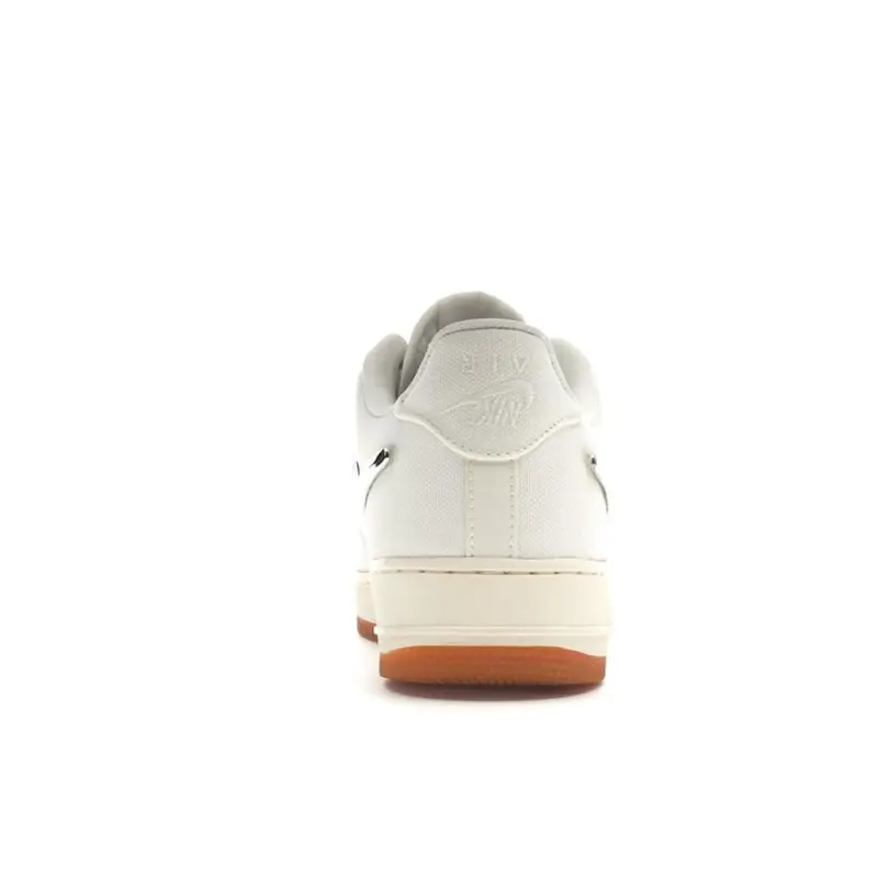 Travis Scott x Nike Air Force 1 Sail Sneakers Unisex Bianco Gomma-Marrone Chiaro AQ4211-101 36 miniatura 5