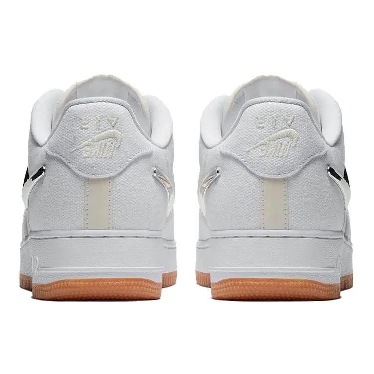 Travis Scott x Nike Air Force 1 Travis Scott Sneakers Unisex Bianco Bianco-Bianco AQ4211-100 38 miniatura 2
