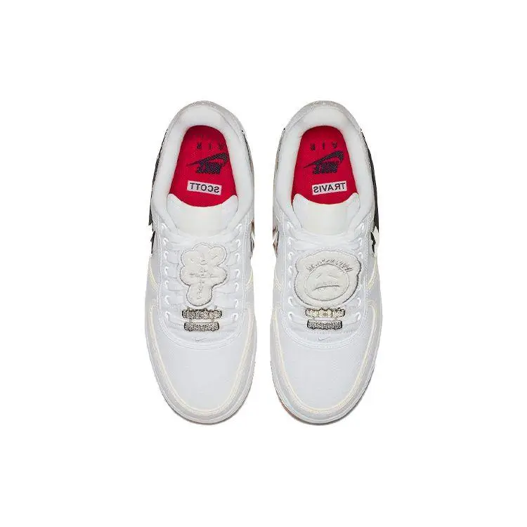 Travis Scott x Nike Air Force 1 Travis Scott Sneakers Unisex Bianco Bianco-Bianco AQ4211-100 38 miniatura 5