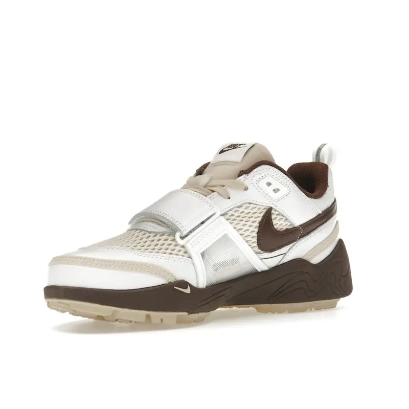 Travis Scott x Nike Zoom Field Jaxx Cioccolato Chiaro Sneakers Unisex Bianco HQ3073-100 38 5 miniatura 2