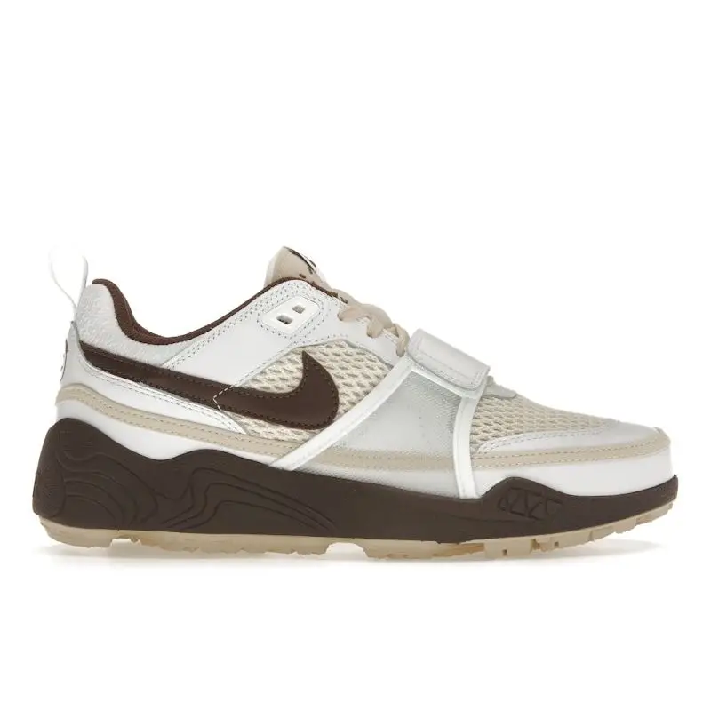 Travis Scott x Nike Zoom Field Jaxx Cioccolato Chiaro Sneakers Unisex Bianco HQ3073-100 38 5