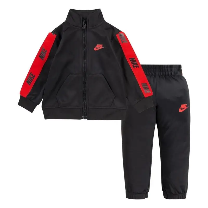 Tuta bambino nike sportswear logo - nero/rosso in poliestere | Nike