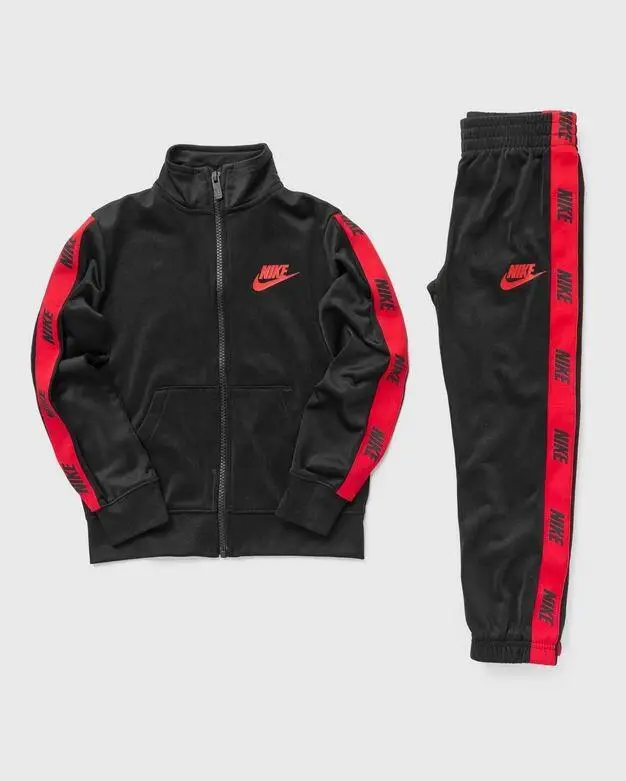 Tuta bambino nike sportswear logo - nero/rosso in poliestere | Nike