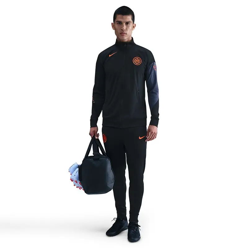 Tuta Calcio Inter Training Ucl Nero Blu Arancio Uomo M