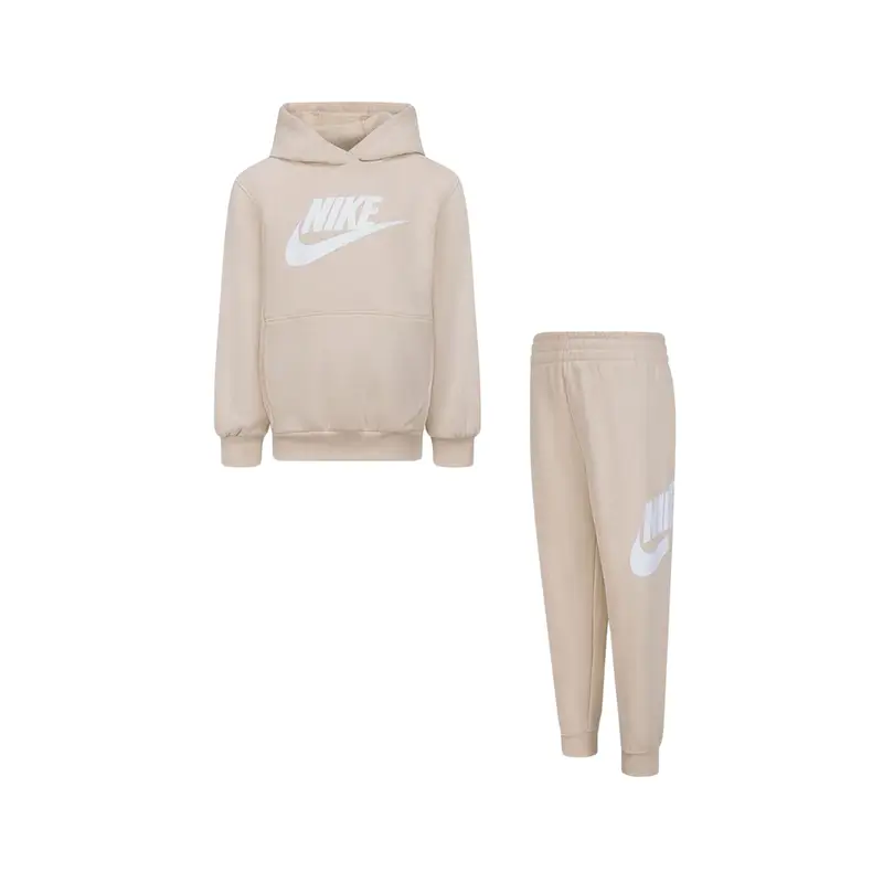 Tuta con cappuccio per bambini Nike Club Fleece Beige