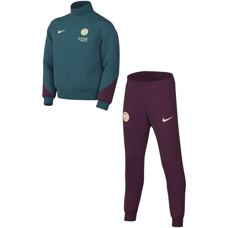 Tuta da ginnastica per bambini PSG Dri-FIT Strike 2024/25 Turquoise