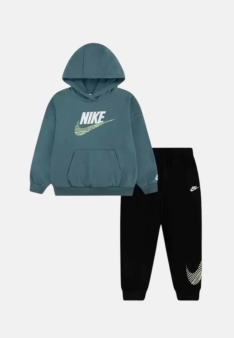 Tuta In The Zone nera e verde petrolio da neonato