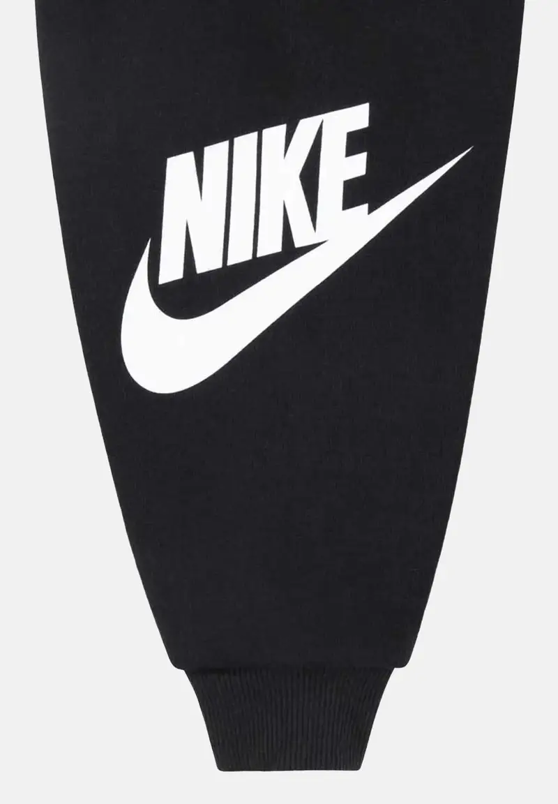 NIKE Tuta nera da neonato con stampa logo miniatura 2