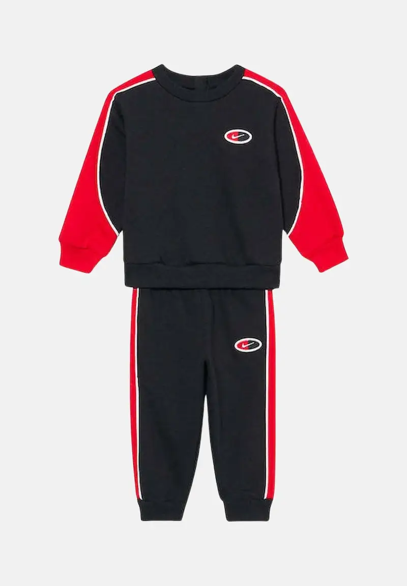 Tuta nera e rossa per bambino e bambina