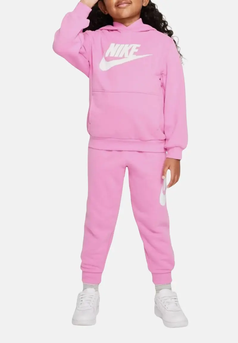 NIKE Tuta Nike Club Fleece rosa da bambina