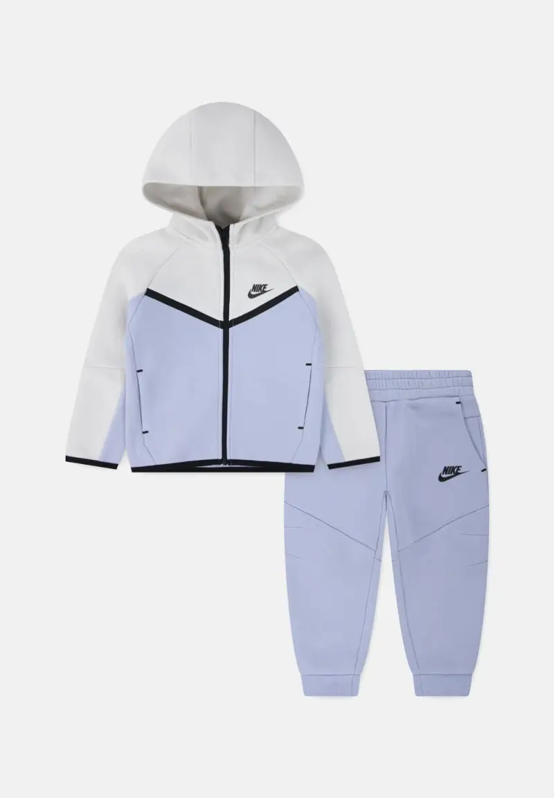 Tuta Tech Fleece bianca e azzurra da bambino