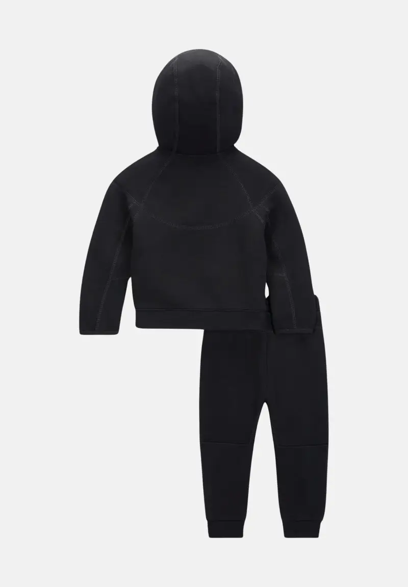 NIKE Tuta Tech Fleece nera da neonato miniatura 2