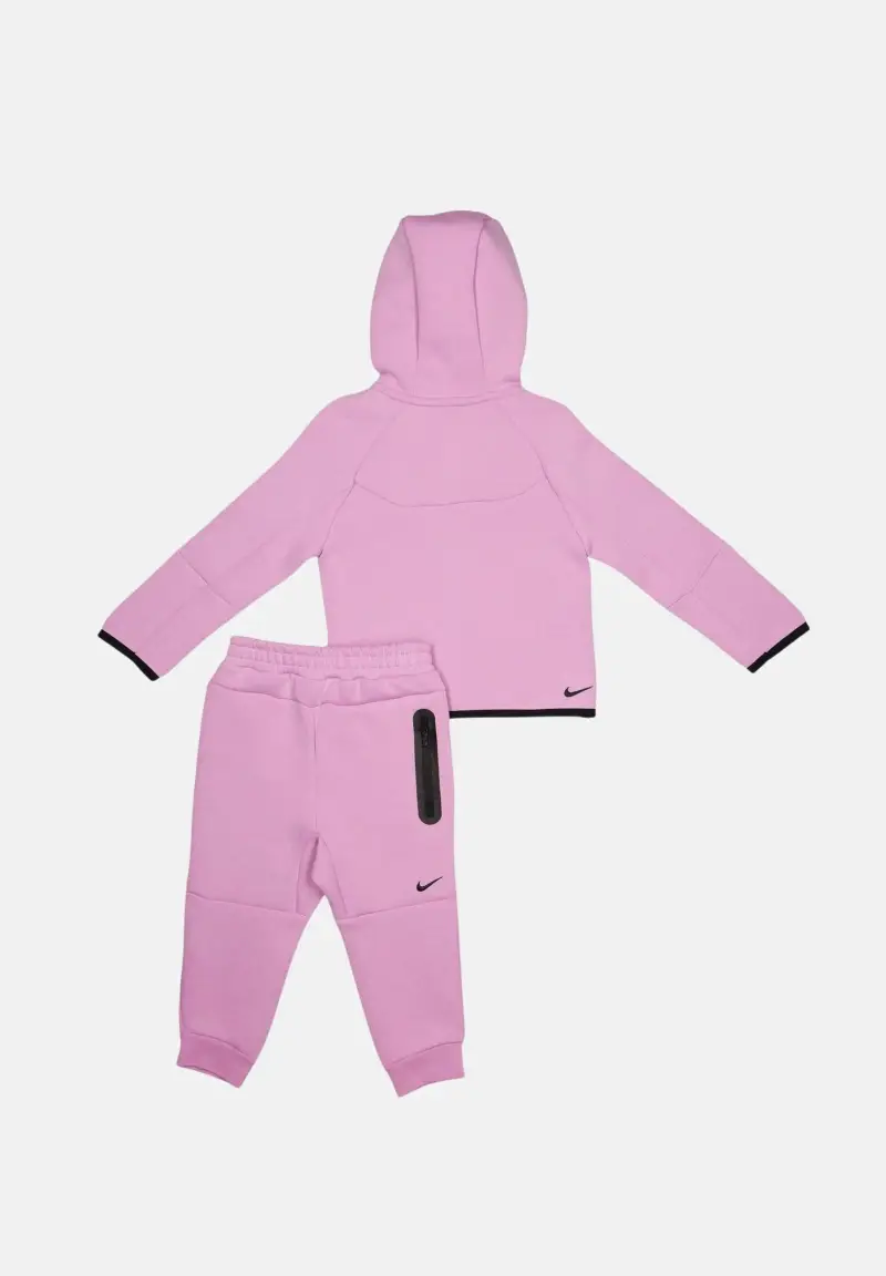 Tuta Tech Fleece rosa da neonato miniatura 2