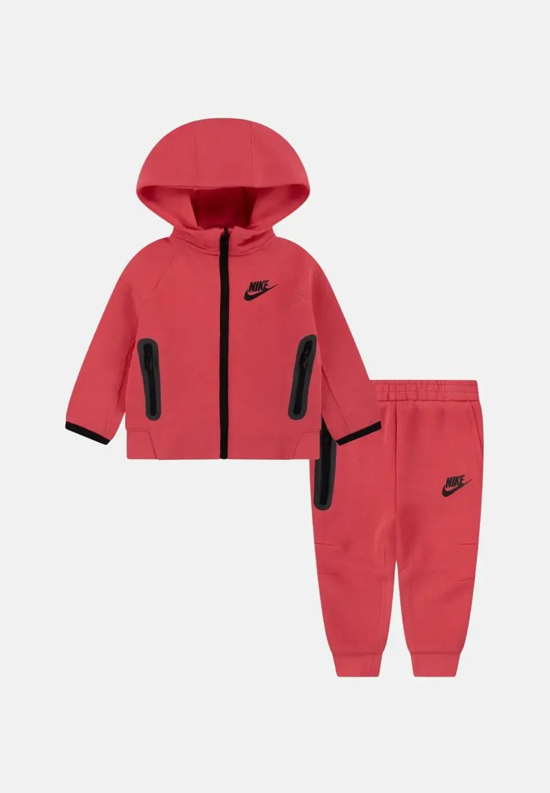 NIKE Tuta Tech Fleece rosso fragola per bambino e bambina