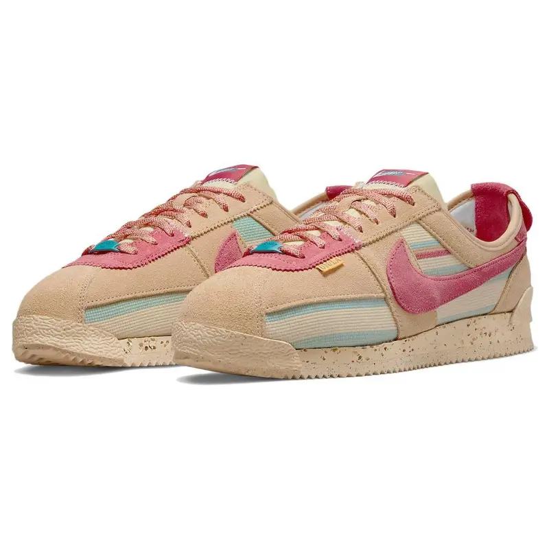 Union LA x Nike Cortez SP Sesamo Sneakers Unisex Marrone Grano Argilla Rosa DR1413-200 48 5 miniatura 2