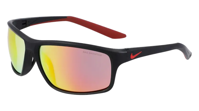 Nike Unisex NIKE ADRENALINE 22 M DV2155 010 Occhiali da sole Bio-iniettato Nero Rosso Squadrata Specchiate Fotocromatiche