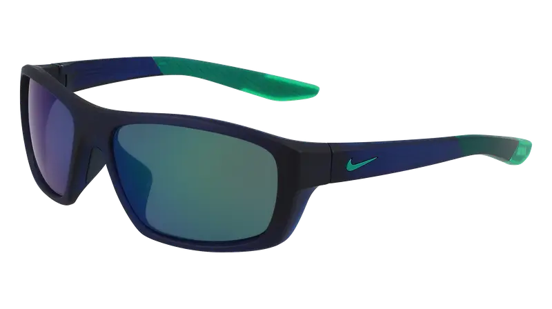 Nike Unisex NIKE BRAZEN BOOST M FJ1978 451 Occhiali da sole Plastica Blu opaco Verde Squadrata Specchiate Normale