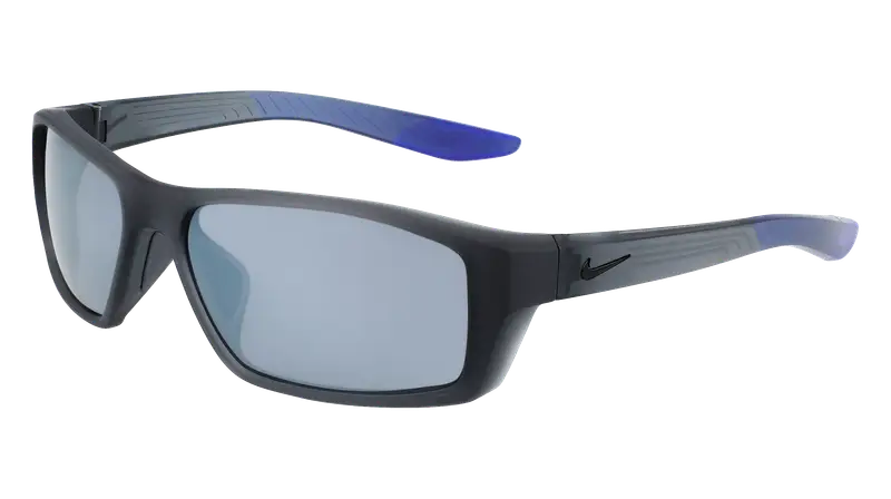 Nike Unisex NIKE BRAZEN SHADOW FJ1985 012 Occhiali da sole Plastica Grigio opaco Argento Squadrata Normale