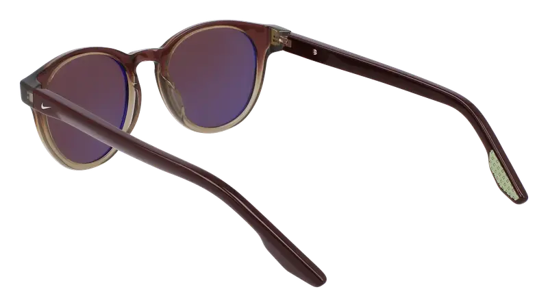 Nike Unisex NIKE ECLIPSE DAWN EV24046 602 Occhiali da sole Acetato Marrone Verde Rotonda Normale miniatura 3