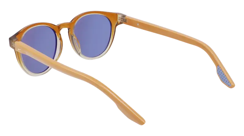 Nike Unisex NIKE ECLIPSE DAWN EV24046 725 Occhiali da sole Acetato Marrone Blu Rotonda Normale miniatura 3