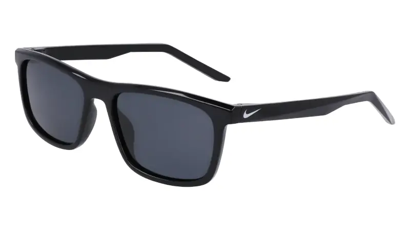 Unisex NIKE EMBAR P FV2409 10 Occhiali da sole Plastica Nero Grigio Squadrata Polarizzata Polarizzata