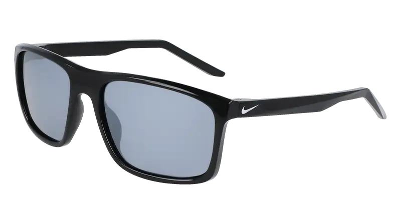 Nike Unisex NIKE FIRE L P FD1819 010 Occhiali da sole Bio-iniettato Nero Argento Squadrata Polarizzata Flash