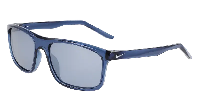 Nike Unisex NIKE FIRE L P FD1819 434 Occhiali da sole Bio-iniettato Blu Argento Squadrata Polarizzata Polarizzata