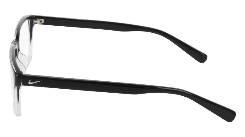 Unisex Nike NIKE 1001Y 010 Montature da vista Acetato Nero Squadrata Normale miniatura 3