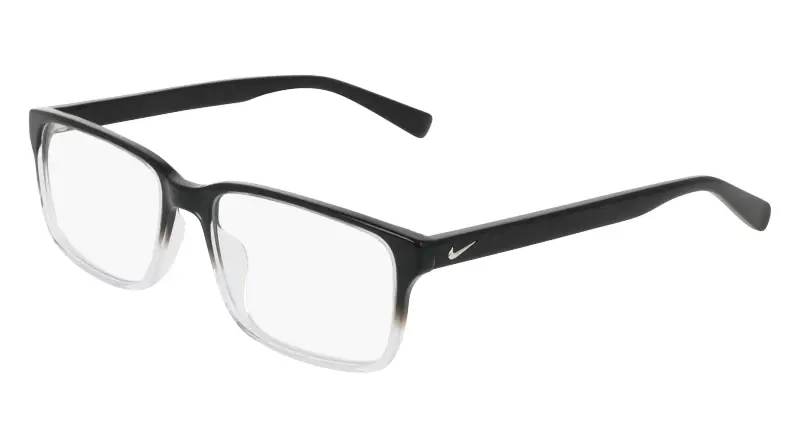 Unisex Nike NIKE 1001Y 010 Montature da vista Acetato Nero Squadrata Normale